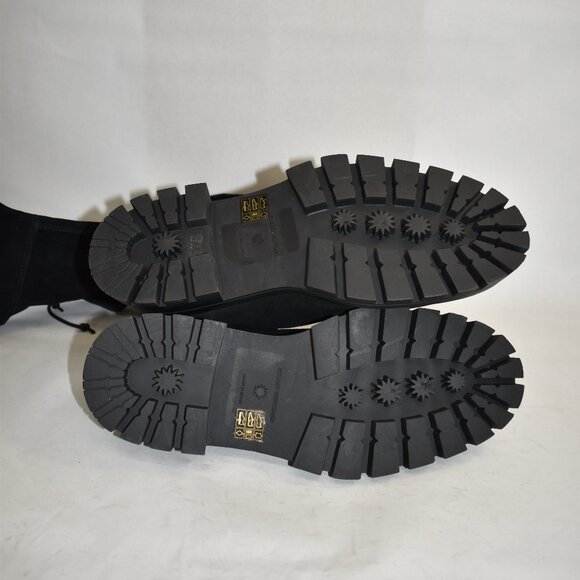 $1200 Stuart Weitzman Bedfordland SUEDE OVER THE KNEE LUG BLACK 10.5 B (PB24) - Picture 7 of 9
